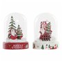 Décorations de Noël DKD Home Decor Résine Verre Père Noël (2 pcs) (9 x 9 x 11 cm)
