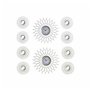 Montre DKD Home Decor Argent Champagne polypropylène Miroir (5 pcs) (2 pcs)