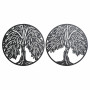 Décoration murale DKD Home Decor Arbre Métal (2 pcs) (40 x 1 x 40 cm)