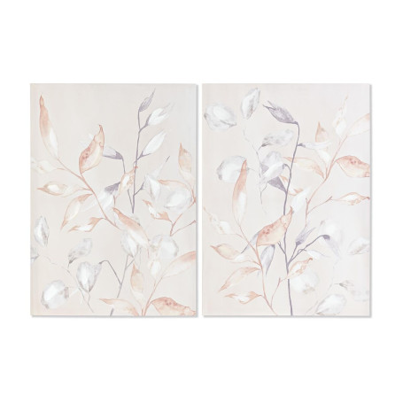 Cadre DKD Home Decor Feuille d'une plante (2 Unités) (50 x 3 x 70 cm)