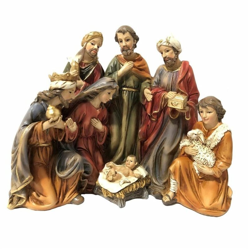 Crèche de Noël DKD Home Decor Résine (23 x 12,5 x 19,5 cm) (2 Unités)