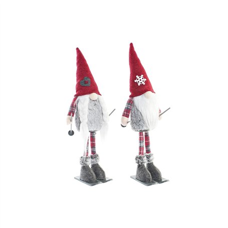 Figurine Décorative DKD Home Decor Noël Gnome Polyester (16 x 12 x 46 cm) (2 Unités)