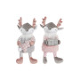 Figurine Décorative DKD Home Decor Noël Animal Polyester Cerf (14 x 17 x 28 cm) (2 Unités)