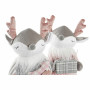 Figurine Décorative DKD Home Decor Noël Animal Polyester Cerf (14 x 17 x 28 cm) (2 Unités)