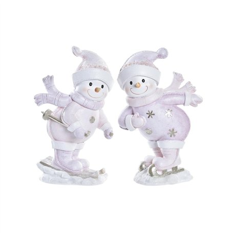 Décorations de Noël DKD Home Decor Résine Bonhomme de Neige (15 x 13