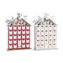 Calendrier de lAvent DKD Home Decor Bois Maison (27 x 7 x 40 cm) (2 Unités)