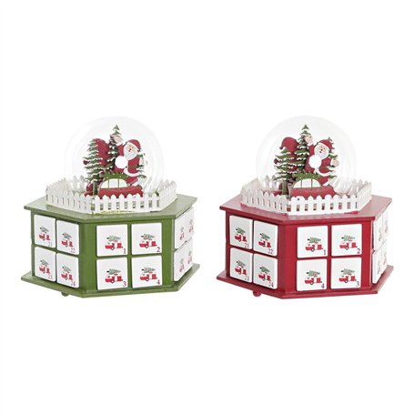 Calendrier de lAvent DKD Home Decor Bois (22 x 19 x 20 cm) (2 Unités)