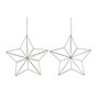 Décorations de Noël DKD Home Decor Métal Étoile (2 Unités) (30 x 11 x 30 cm)