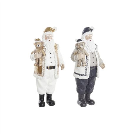 Décorations de Noël DKD Home Decor Résine Père Noël (12 x 9 x 27 cm) (2 Unités)