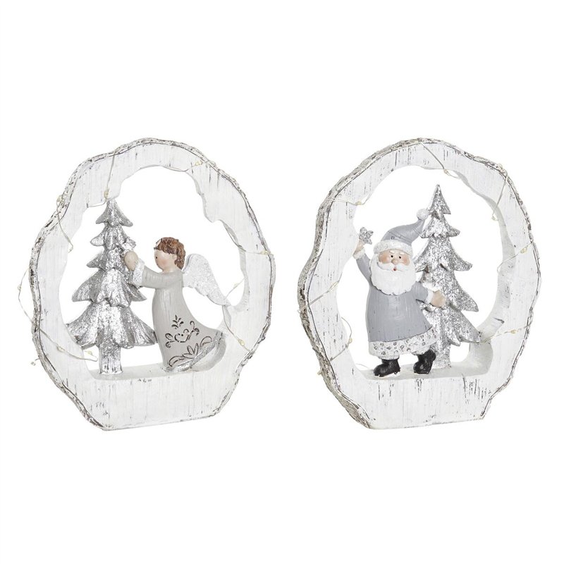 Décorations de Noël DKD Home Decor Résine (17 x 4,5 x 19 cm) (2 Unités)