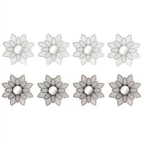 Ensemble de miroirs DKD Home Decor Miroir Champagne Doré PP 2 Unités (25 x 1 x 25 cm)