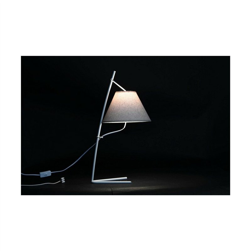 Image secondaire de Lampe de bureau DKD Home Decor Doré Métal Lin Blanc 50 W Moderne (25 x 31 x 57 cm) (2 Unités)