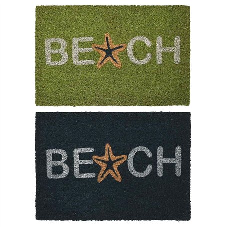 Paillasson DKD Home Decor Bleu Turquoise Caoutchouc (60 x 40 x 1