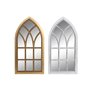 Miroir mural DKD Home Decor Verre Doré Blanc polypropylène Cottage Fenêtre (2 Unités)