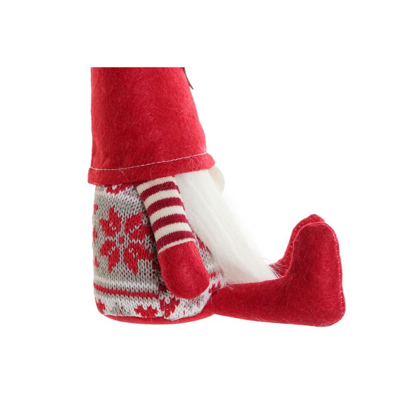 Image secondaire de Décorations de Noël DKD Home Decor Blanc Rouge Gnome 10 x 10 x 40 cm (2 Unités)