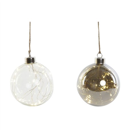 Décoration Suspendue DKD Home Decor Transparent Verre 10 x 10 x 10 cm (2 Unités)