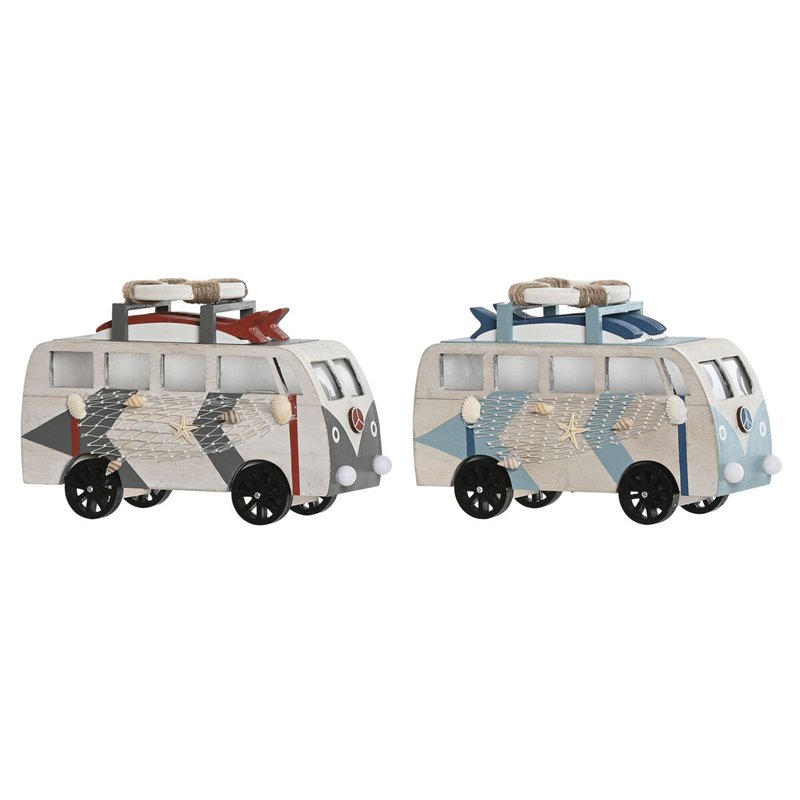 Image secondaire de Figurine Décorative Home ESPRIT Bleu Blanc Terre cuite 22 x 7 x 14 cm (2 Unités)