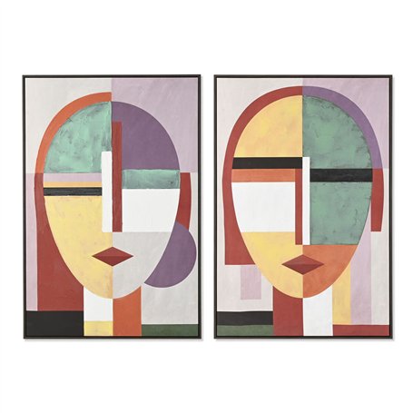 Cadre Home ESPRIT Abstrait Moderne (2 Unités)