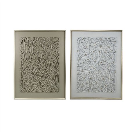 Cadre Home ESPRIT Blanc Beige Doré Moderne Urbaine 90 x 3