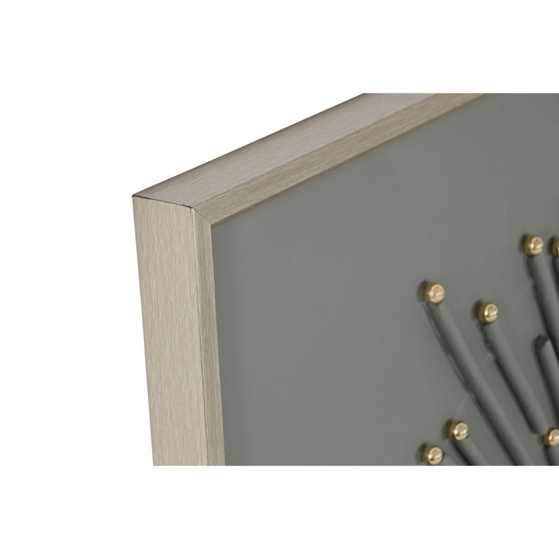 Image secondaire de Cadre Home ESPRIT Blanc Beige Abstrait Moderne 100 x 3,5 x 100 cm (2 Unités)