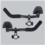 BBB AeroComfort Barres Triathlon en Aluminium Aerobar Ergo-Bend pour Vélos de Route Cyclisme-Guidons, Noir, 25,4