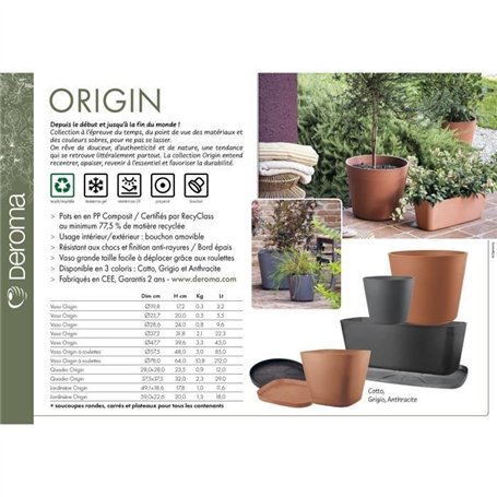 Soucoupe - DEROMA - Origin - 67 x h6 cm - Anthracite