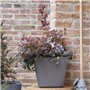 Pot de fleurs carré - DEROMA - Origin - 12 L - Gris