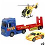 Camion Autotransporteur Speed & Go 55 x 17 x 12 cm (2 Unités)