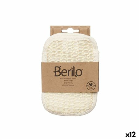 Gant Exfoliant Berilo B7083-5 Blanc Beige (12 Unités)