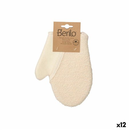 Gant Exfoliant Berilo B7081-10 Blanc Beige (12 Unités)