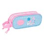 Trousse Fourre-Tout Double BlackFit8 Smile Rose Bleu clair 21 x 8 x 6 cm