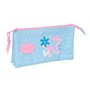 Trousse Fourre-Tout Triple BlackFit8 Smile Rose Bleu clair 22 x 12 x 3 cm