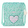 Sac à dos serré par des ficelles Safta Cuore Menthe 35 x 40 x 1 cm