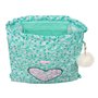 Sac à dos serré par des ficelles Safta Cuore Menthe 35 x 40 x 1 cm