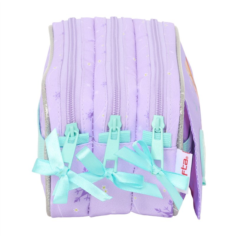 Image secondaire de Trousse Fourre-Tout Triple Frozen Spirit Lila 21,5 x 10 x 8 cm