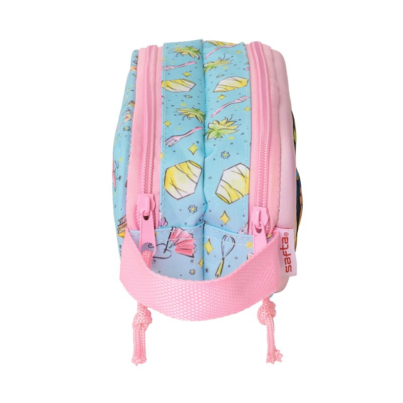 Image secondaire de Trousse Fourre-Tout Double Frozen Rose Bleu ciel 21 x 8 x 6 cm 3D
