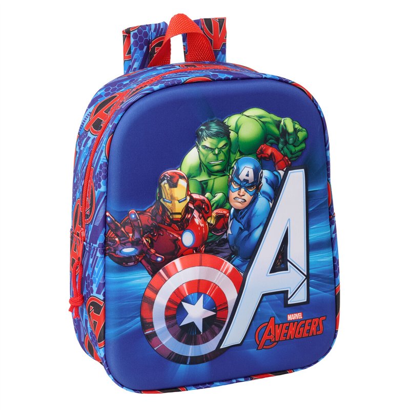 Sac à dos enfant The Avengers Rouge Bleu foncé 22 x 27 x 10 cm 3D