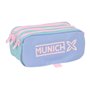 Trousse Fourre-Tout Triple Munich Mellow Bleu Rose Bleu ciel 21
