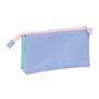 Trousse Fourre-Tout Triple Munich Mellow Bleu Rose Bleu ciel 22 x 12 x 3 cm