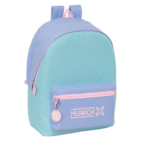 Sac à Dos pour Portable et Tablette avec Sortie USB Munich Mellow Bleu Rose Celeste