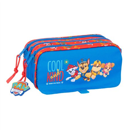 Trousse Fourre-Tout Triple The Paw Patrol Cool Bleu Rouge 21