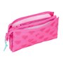 Trousse Fourre-Tout Triple Barbie Corazones Rose 22 x 12 x 3 cm
