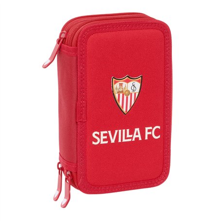 Pochette à crayons triple Sevilla Fútbol Club Rouge 12