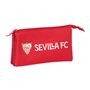 Trousse Fourre-Tout Triple Sevilla Fútbol Club Rouge 22 x 12 x 3 cm