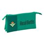 Trousse Fourre-Tout Triple Real Betis Balompié Vert 22 x 12 x 3 cm