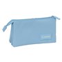 Trousse Fourre-Tout Triple El Ganso Cerulean Bleu 22 x 12 x 3 cm