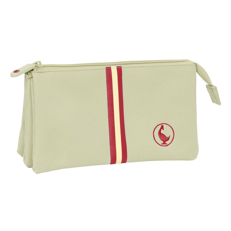 Trousse Fourre-Tout Triple El Ganso Beige Beige 22 x 12 x 3 cm