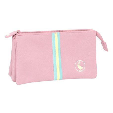 Trousse Fourre-Tout Triple El Ganso Pink Rose 22 x 12 x 3 cm