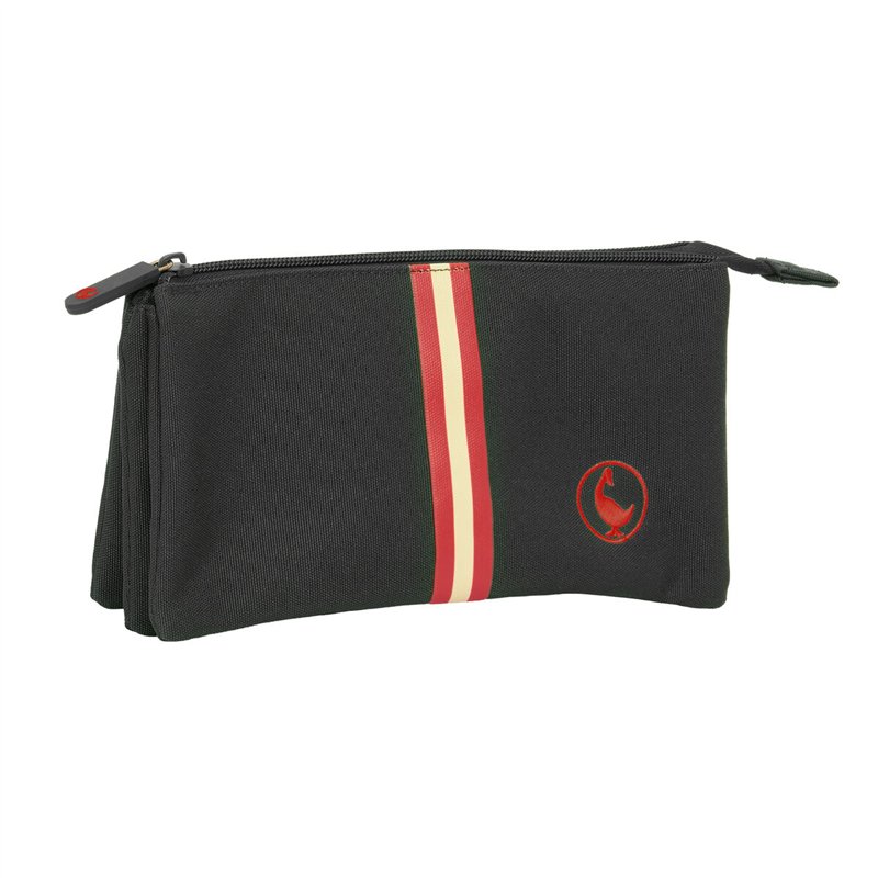 Trousse Fourre-Tout Triple El Ganso Black Noir 22 x 12 x 3 cm