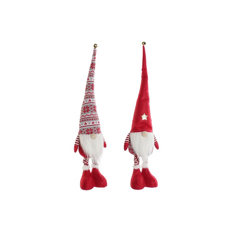 Décorations de Noël DKD Home Decor Blanc Rouge Gnome 14 X 11 X 73 cm (2 Unités)